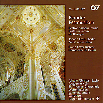 Martina Koppelstetter Gesangsunterricht, Bühnencoach, Alto, München, CD Cover Barocke Festmusik, J. H. Eberlin, F. X. Richter